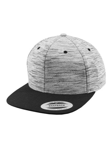 FLE-6089SC-Stripes Melange Crown Snapback
